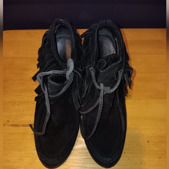 Gucci GG Suede Heeled Ankle Boots Size 34 - Picture 1 of 5
